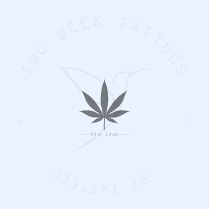 Marijuana Leaf Semi-Permanent Tattoo - Set of 2