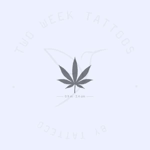 Marijuana Leaf Semi-Permanent Tattoo - Set of 2