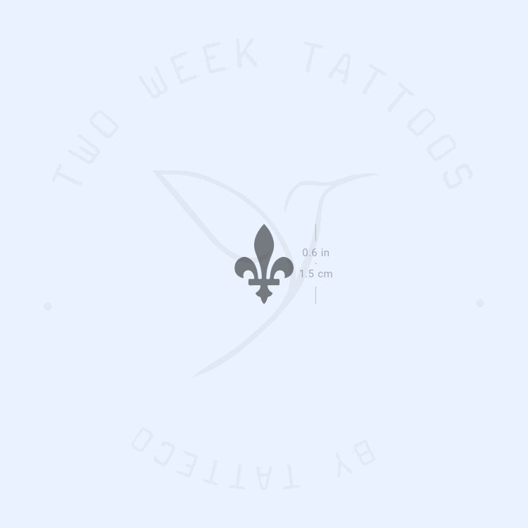 Tatuaje semipermanente de flor de lis de Nueva Orleans (juego de 2)