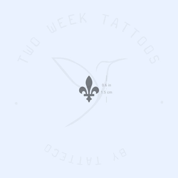 New Orleans Fleur De Lis Semi-Permanent Tattoo - Set of 2