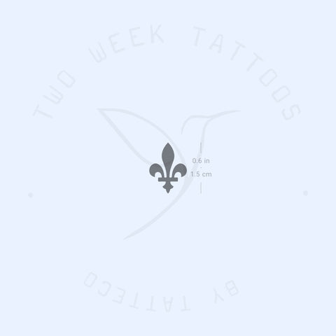 New Orleans Fleur De Lis Semi-Permanent Tattoo - Set of 2