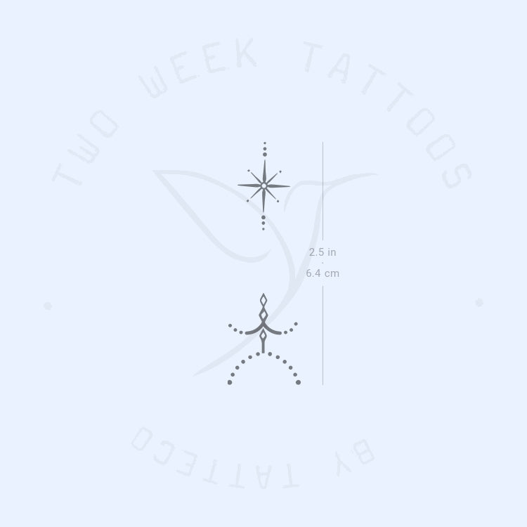 Index Finger Semi-Permanent Tattoo - Set of 2