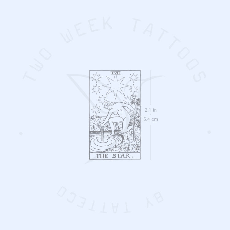 The Star Tarot Card Semi-Permanent Tattoo - Set of 2