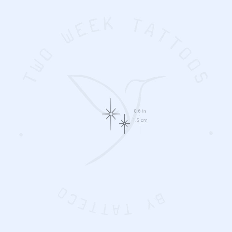 North Star Couple Semi-Permanent Tattoo - Set of 2