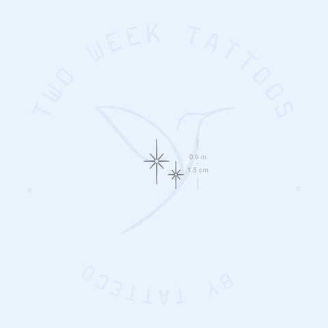 North Star Couple Semi-Permanent Tattoo - Set of 2