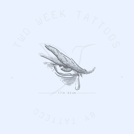 Tatuaje semipermanente de ojo de ángel caído (juego de 2)