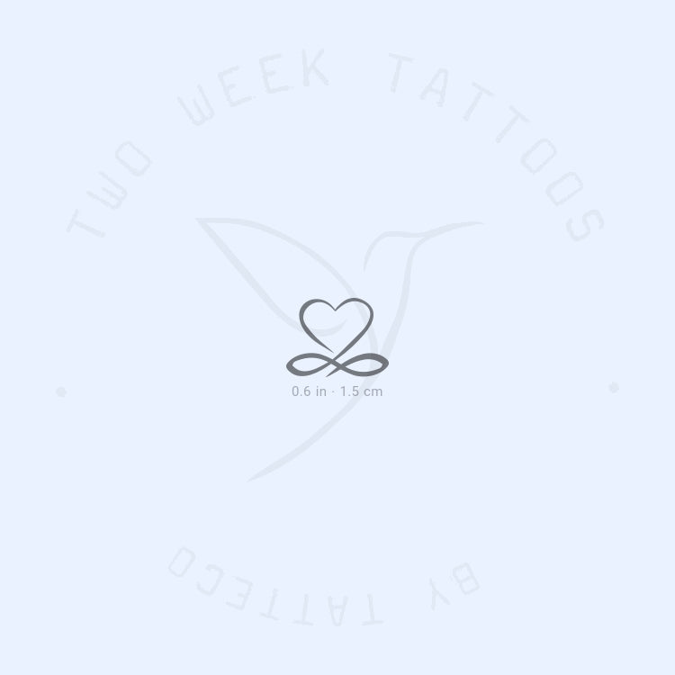 Infinity Heart Semi-Permanent Tattoo - Set of 2