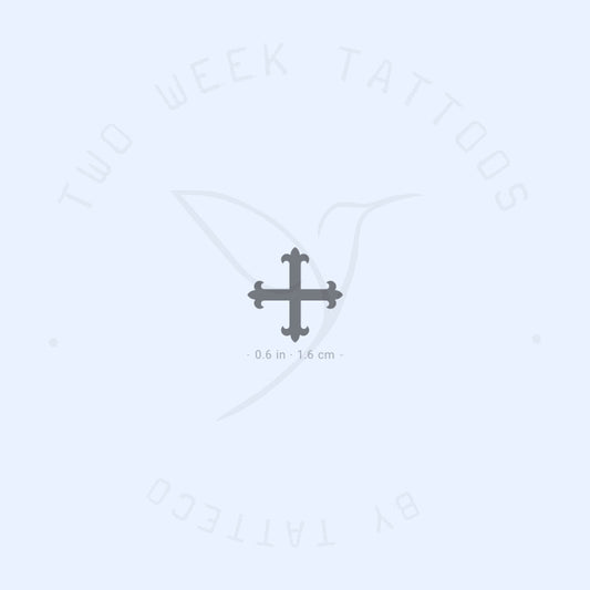 Cross Fleury Semi-Permanent Tattoo - Set of 2