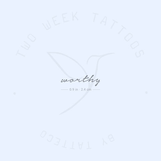 Worthy Semi-Permanent Tattoo - Set of 2