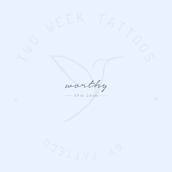 Worthy Semi-Permanent Tattoo - Set of 2