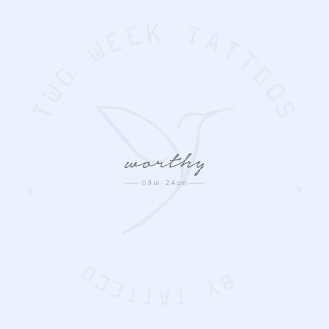 Worthy Semi-Permanent Tattoo - Set of 2