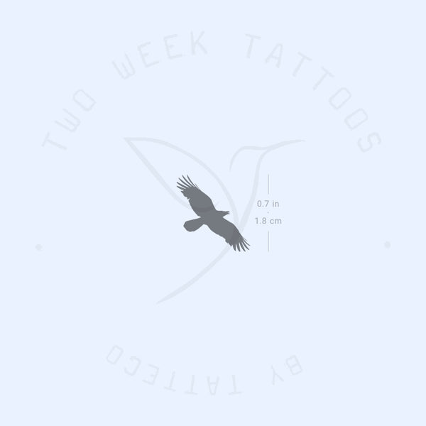Flying Crow Semi-Permanent Tattoo - Set of 2
