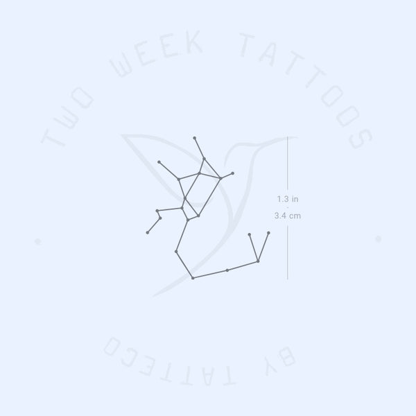 Small Sagittarius Constellation Semi-Permanent Tattoo - Set of 2
