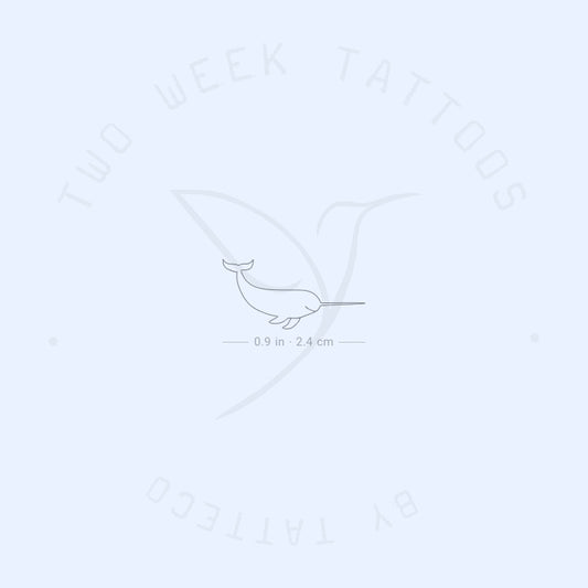 Narwhal Semi-Permanent Tattoo - Set of 2