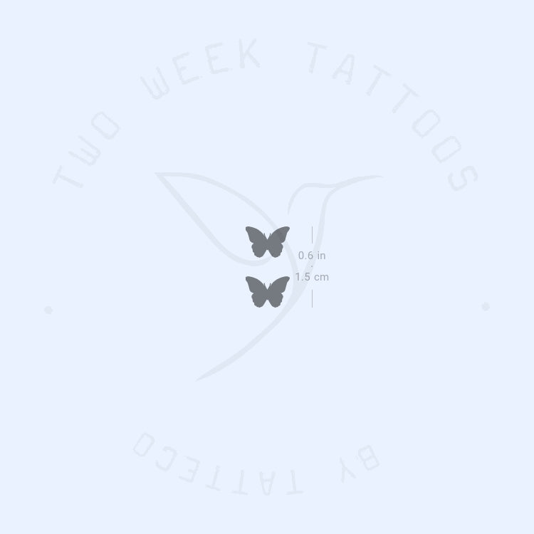 Butterfly Couple Semi-Permanent Tattoo - Set of 2
