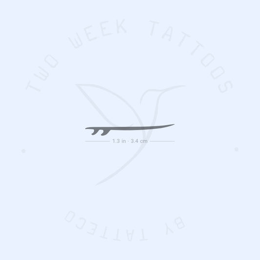 Surfboard Silhouette Semi-Permanent Tattoo - Set of 2