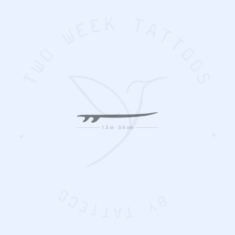 Surfboard Silhouette Semi-Permanent Tattoo - Set of 2