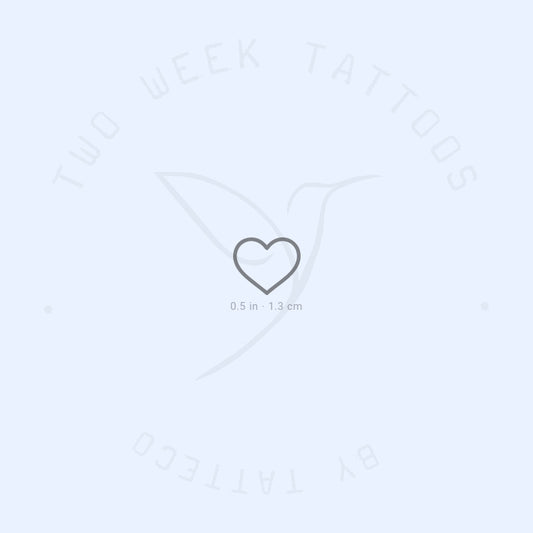 Tatuaje semipermanente de corazón pequeño - Juego de 2