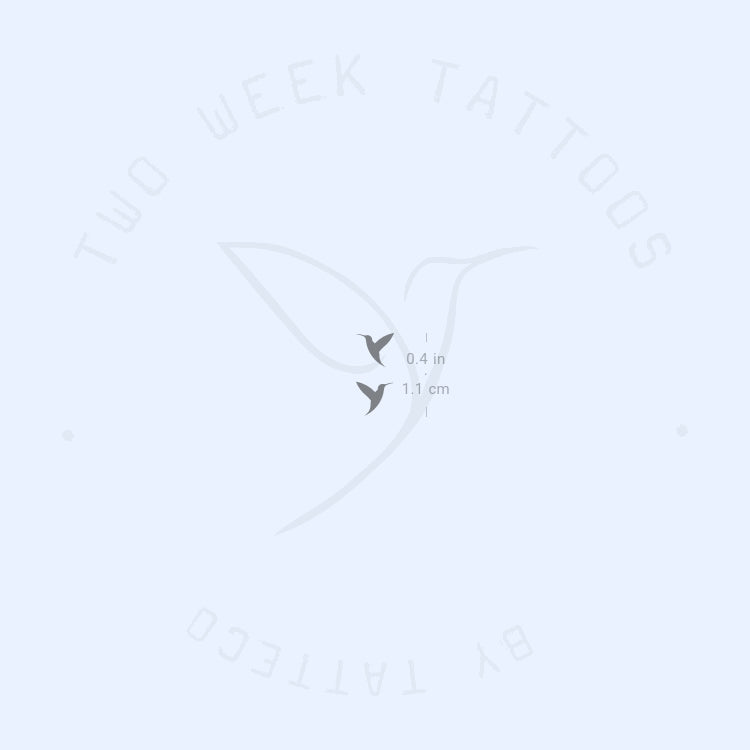Tatuaje semipermanente de colibríes pequeños (juego de 2)