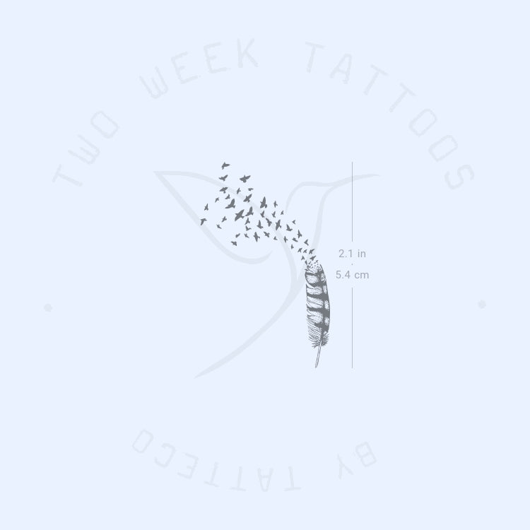 Tatuaje semipermanente "Pájaros de una pluma" - Juego de 2
