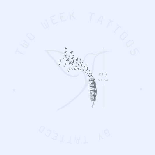 Birds Of A Feather Semi-Permanent Tattoo - Set of 2