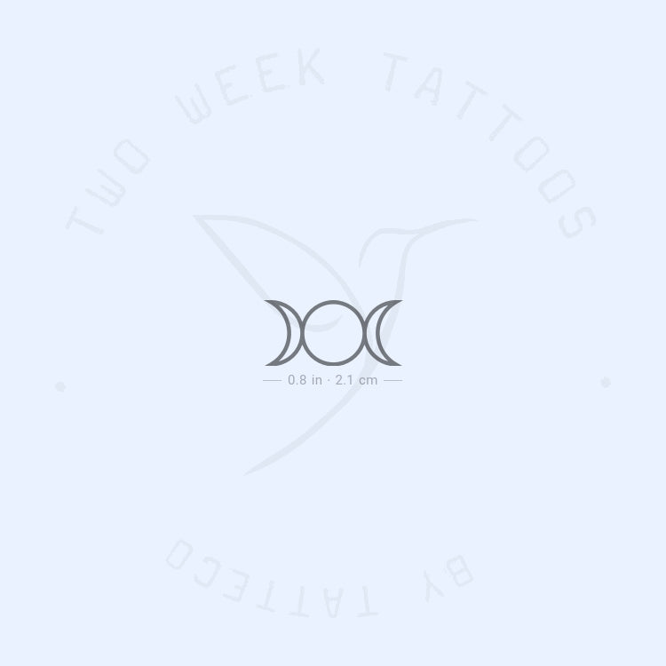 Triple Goddess Symbol Semi-Permanent Tattoo - Set of 2