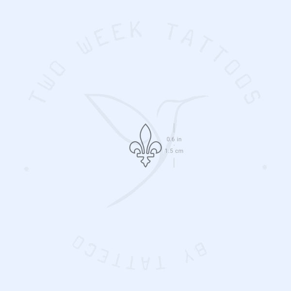 Fine Line New Orleans Fleur-de-lis Semi-Permanent Tattoo - Set of 2