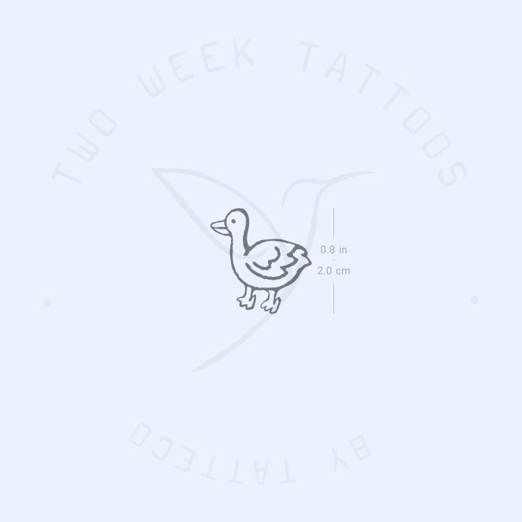 Tatuaje semipermanente de pato - Juego de 2
