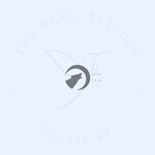 Moon Wolf Semi-Permanent Tattoo - Set of 2