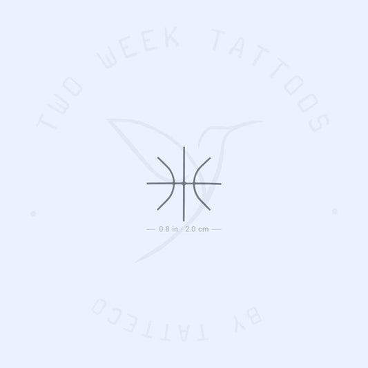 Basketball Semi-Permanent Tattoo - Set of 2