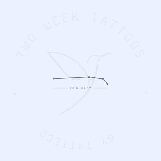 Tatuaje semipermanente pequeño de la constelación de Aries (juego de 2)