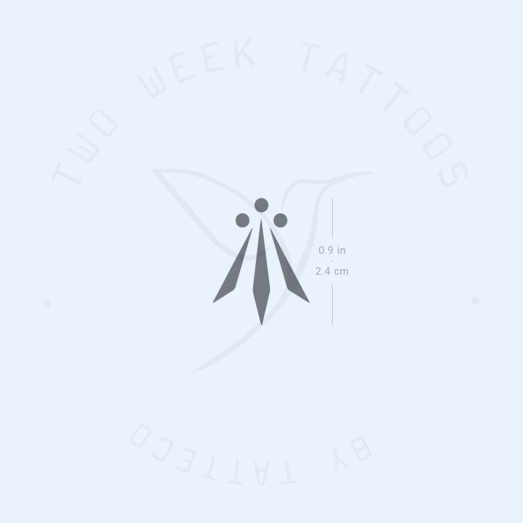 Celtic Awen Symbol Semi-Permanent Tattoo - Set of 2