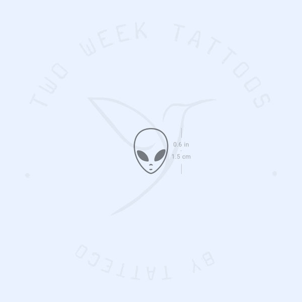 Little Alien Head Semi-Permanent Tattoo - Set of 2