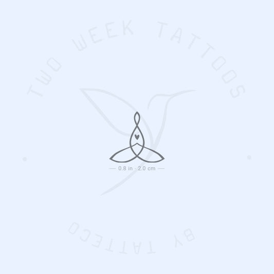 Tatuaje semipermanente con el símbolo de respiración (juego de 2)
