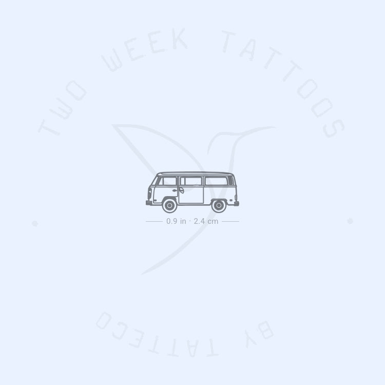 Volkswagen T2 Van Semi-Permanent Tattoo - Set of 2