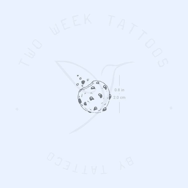 Chocolate Chip Cookie Semi-Permanent Tattoo - Set of 2