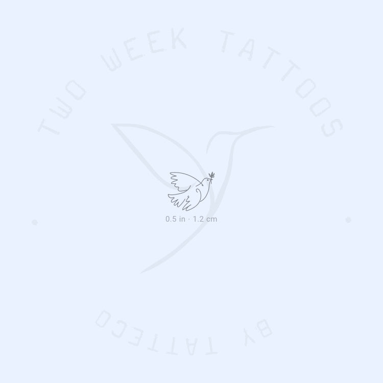 Tiny Dove Of Peace Semi-Permanent Tattoo - Set of 2