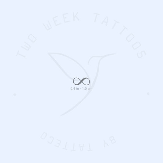 Tatuaje semipermanente del símbolo del infinito (pequeño y llamativo) - Juego de 2