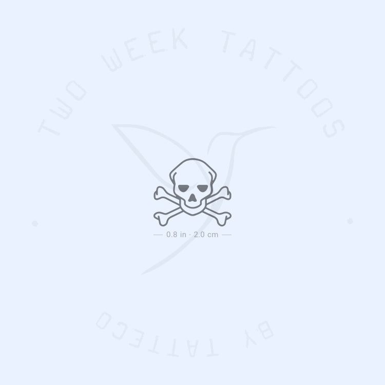 Tatuaje semipermanente de calavera de peligro (juego de 2)