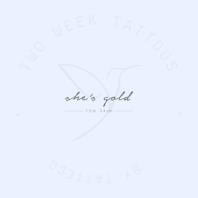 Tatuaje semipermanente She's Gold - Juego de 2