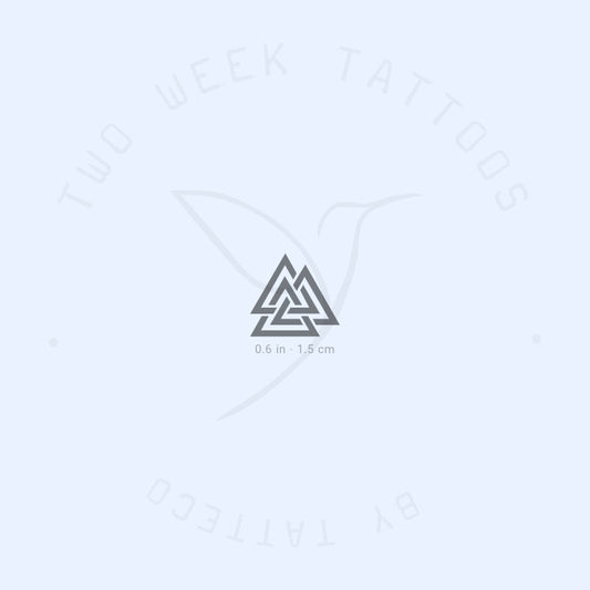 Tatuaje semipermanente de Valknut Tricursal (juego de 2)
