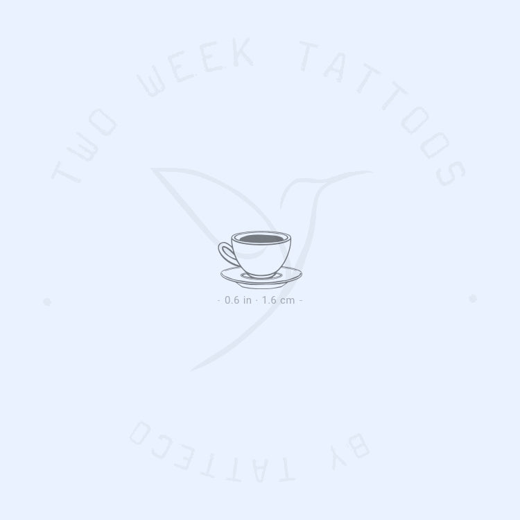 Tatuaje semipermanente de taza de café (juego de 2)