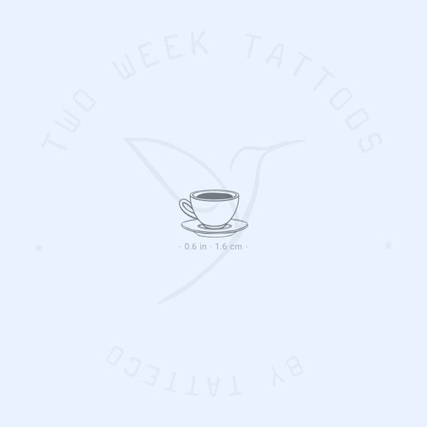 Coffee Cup Semi-Permanent Tattoo - Set of 2
