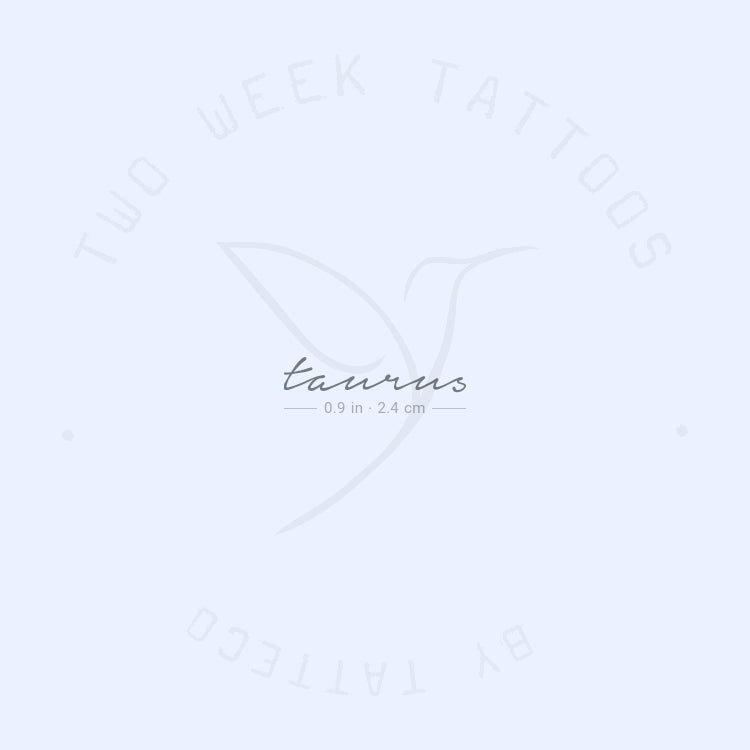 Taurus Semi-Permanent Tattoo - Set of 2