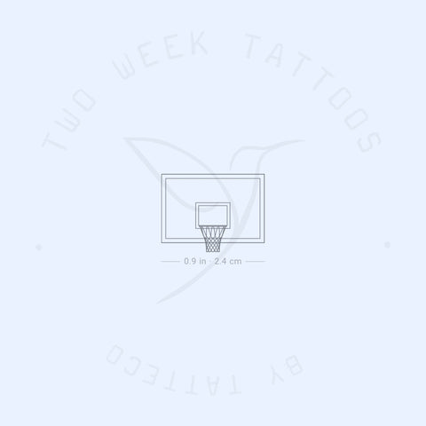 Basketball Backboard Semi-Permanent Tattoo - Set of 2
