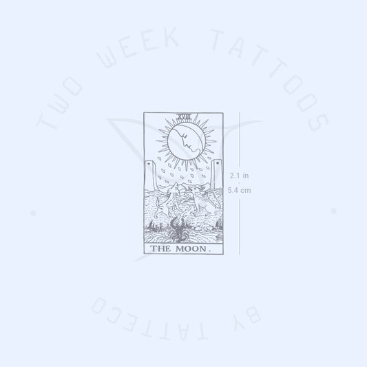 Tatuaje semipermanente de la carta del Tarot de la Luna (juego de 2)