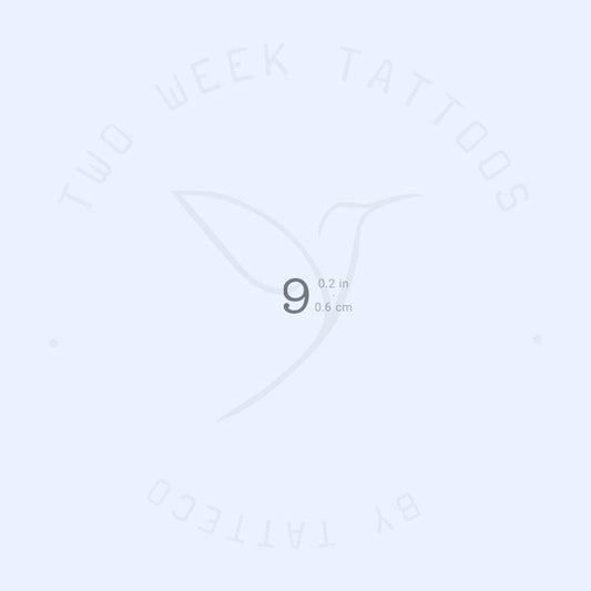 Number 9 Semi-Permanent Tattoo - Set of 2