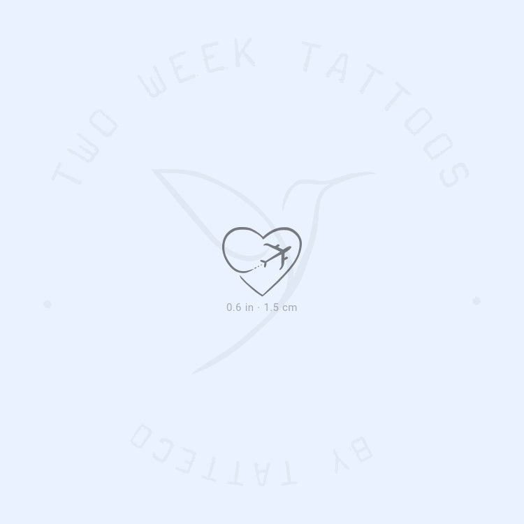 Love For Travel Semi-Permanent Tattoo - Set of 2