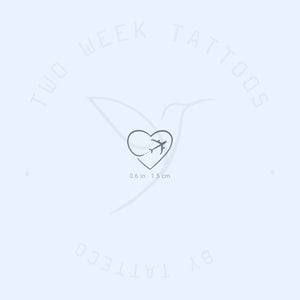 Love For Travel Semi-Permanent Tattoo - Set of 2