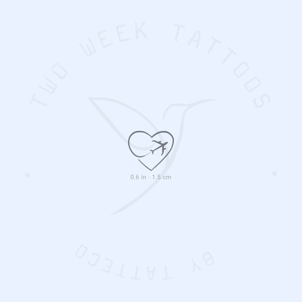 Love For Travel Semi-Permanent Tattoo - Set of 2